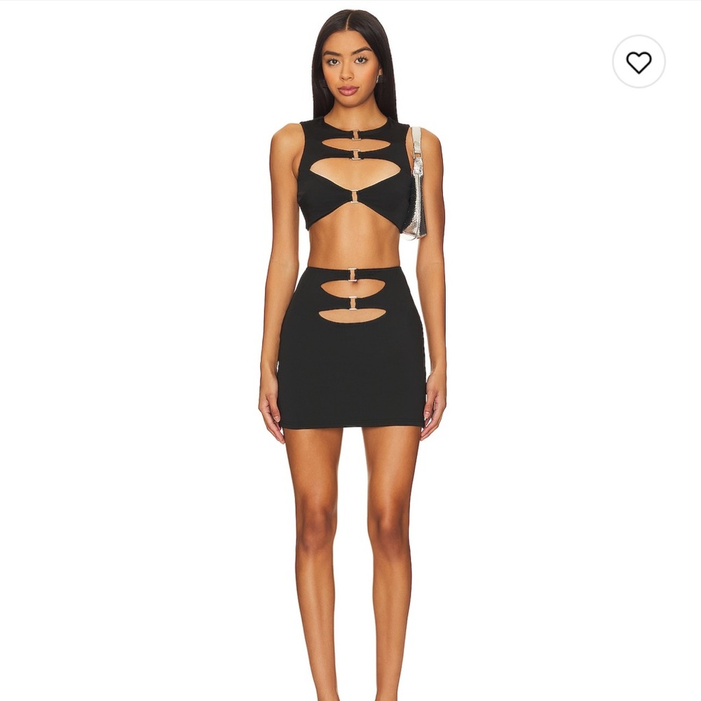 Superdown black Hayes skirt set